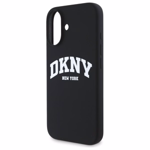 DKNY silikona balts ar logotipu Magnētiskais viedtālruņa apvalks iPhone 16 - melns