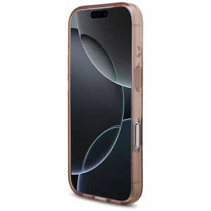 Guess IML Ziedi Pērļu Siksniņa Magnētiskais viedtālruņa apvalks iPhone 17 Pro - rozā