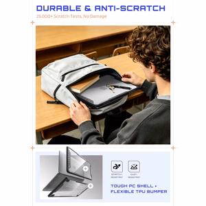 Supcase Unicorn Beetle Pro maciņš MacBook Neo 13" 2026, caurspīdīgs melns