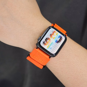 Strap to Apple Watch Forcell F-Design FA05 nylon hook-and-loop 42 / 44 / 45 / 49 mm orange