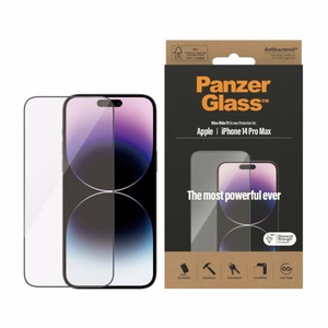 PanzerGlass Ultra-Wide Fit antibakteriālais rūdītais stikls iPhone 14 Pro Max viedtālrunim