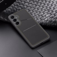 Viedtālruņa apvalks Dux Ducis Rafi II Samsung Galaxy S25 ar statīvu un maku - melns