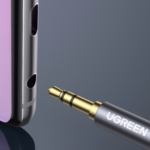 Ugreen AV118 10592 kabelis 3.5 mm mini jack (vīriešu) / 3.5 mm mini jack (sieviešu) 1m - sudraba