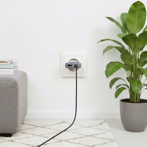FORCELL F-ENERGY GaN III B245202(1A1C) īpaši plāns ceļojumu lādētājs 1 x Type C + 1 x USB A PD QC4.0 3A 45W melns