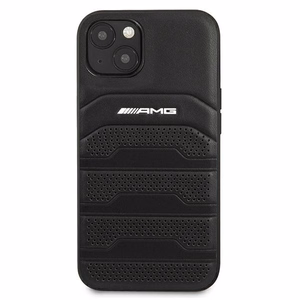 AMG ādas iespiestu līniju apvalks iPhone 13 mini - melns