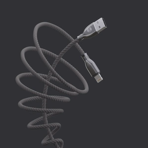 Forever Tornado kabelis USB - Lightning 1,0 m 3A melns