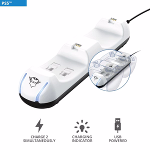 Trust GXT 250 Duo uzlādes stacija 2 PlayStation 5 kontrolieriem