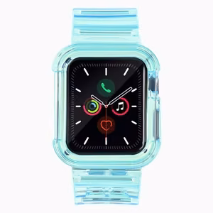 Silikona aproce siksniņa apvalks siksniņa gaismas komplekts Apple Watch 40mm - zils