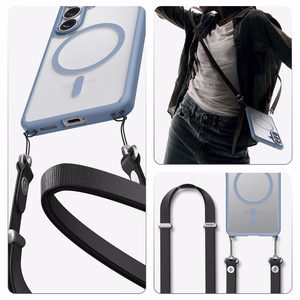 Spigen Ultra Hybrid Mag MagSafe maciņš priekš Samsung Galaxy S26 caurspīdīgs zils