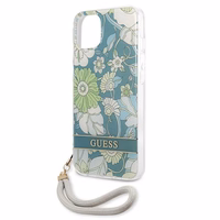 Guess GUHCP13MHFLSN iPhone 13 6.1" zaļš/zaļš cietais apvalks Ziedu Siksniņa