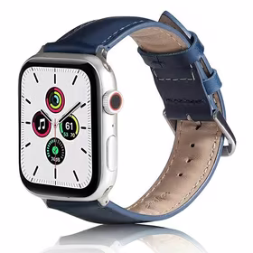Beline Siksniņa Apple Watch Leather 38/40/41mm zils