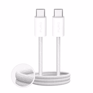Puro Fabrik 60W Braided Cable USB-C - USB-C 3m - White