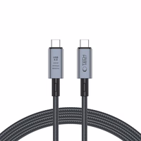 Tech-Protect UltraBoost Max USB-C 4.0 / USB-C 4.0 PD 240W 8K 40Gbps 2m kabelis - pelēks