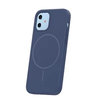 Silikona Thin Mag maciņš for iPhone 12 / 12 Pro 6,1" tumši zils