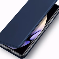Dux Ducis Skin Pro viedtālruņa apvalks Realme 10 Pro+ ar atveramu vāciņu, maku ar kartēm un statīvu - zilais