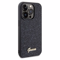 Guess Disco Metal Script viedtālruņa apvalks iPhone 14 Pro Max – melns