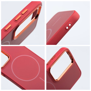 Case for Samsung A27 Frame Mag Cover compatible with MagSafe magenta