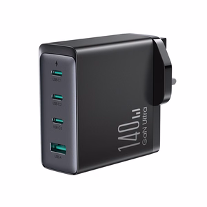 GaN lādētājs UK Joyroom JR-TCG05UK 140W 3x USB-C USB-A + USB-C / USB-C kabelis 240W 1.2m