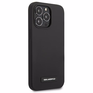 Karl Lagerfeld silikona plāksnes apvalks iPhone 13 Pro / iPhone 13 - melns