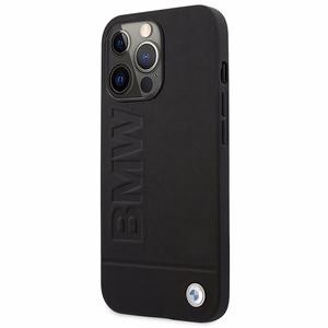 Viedtālruņa apvalks BMW BMHMP14LSLLBK iPhone 14 Pro 6,1" melns/melna cietais apvalks Paraksta Logotipa Iespaids Magnētiskais
