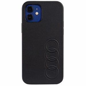 Audi синтетическая кожа iPhone 12/12 Pro 6.1" чёрный/чёрный хардкейс AU-TPUPCIP12P-TT/D1-BK