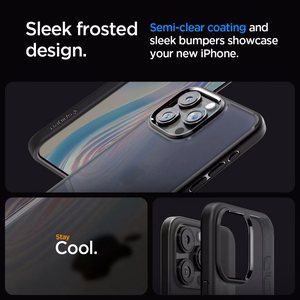 Spigen Ultra Hybrid viedtālruņa apvalks iPhone 15 Pro - Caurspīdīgs melns
