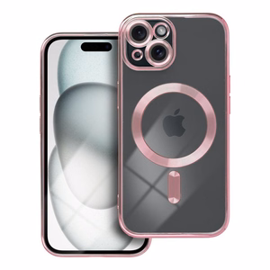 ELECTRO MAG COVER viedtālruņa apvalks saderīgs ar Magnētisko IPHONE 15 rozā zelts