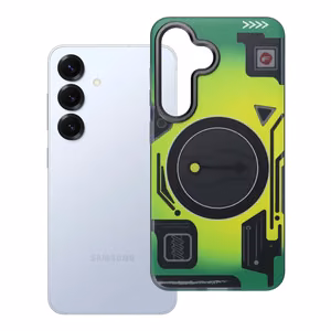 Case for Samsung S25 Forcell F-Protect Levels Dual Layer 4D technology compatible with MagSafe Military Drop-Test cyber green