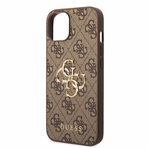 Guess GUHCP15S4GMGBR iPhone 15 6.1" brūns/brūns cietais viedtālruņa apvalks 4G Big Metal Logo