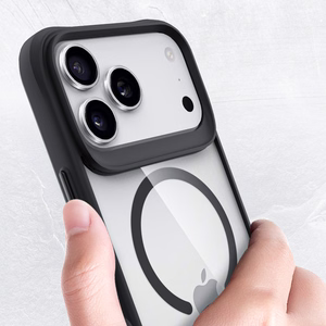3mk Satīna bruņu Magnētiskais viedtālruņa apvalks iPhone 17 Pro Max - caurspīdīgs melns