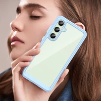 Kosmosa viedtālruņa apvalks ar gēla rāmi Samsung Galaxy S24 FE - zils