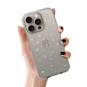 Чехол Crystal Glitter для Iphone 13 Pro серебряный