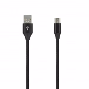 SEEK TOTI USB-A uz Micro USB, 2 m pīts kabelis 2A, melns