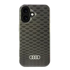 Audi IML Izšuvuma raksts Magnētiskais iPhone 16 6.1" melns/melns cietais apvalks AU-IMLMIP16-Q5/D3-BK