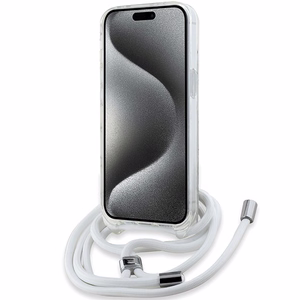Karl Lagerfeld IML Choupette Head & Cord Magnētiskais viedtālruņa apvalks iPhone 13 / 14 / 15 - caurspīdīgs
