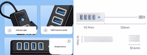 ORICO 4-Port USB 3.0 Hub USB 3.0 PW4U-U3