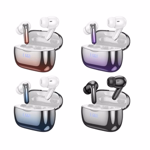 HOCO bezvadu austiņas bluetooth TWS ANC ENC EQ16 melnas glazūras
