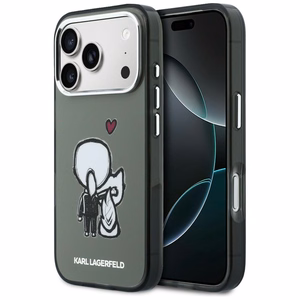 Karl Lagerfeld Karl & Choupette задняя MagSafe чехол для iPhone 17 Pro Max чёрный