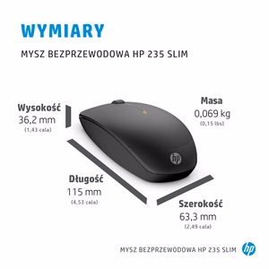 HP 235 Slim bezvadu pele