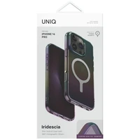 Uniq Iridescia Magclick uzlādes apvalks iPhone 16 Pro – melns