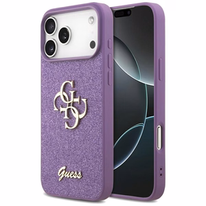 Guess Fixed Glitter Big 4G case for iPhone 17 Pro Max - purple