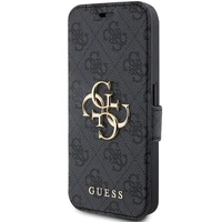 Guess 4G Metal Logo apvalks iPhone 15 Pro - pelēks