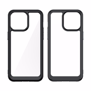 iPhone 15 Pro Max Outer Space Reinforced Case with Flexible Frame - Black