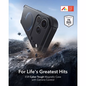 ESR Cyber Tough MagSafe maciņš, paredzēts iPhone 18 Pro Max / 17 Pro Max, melns
