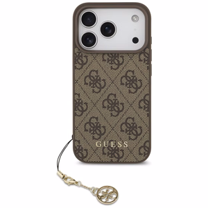 Guess 4G Charms Collection MagSafe чехол для iPhone 17 Pro - коричневый