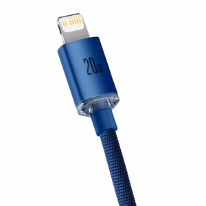 Baseus kabelis Crystal Shine USB-C - Lightning 2,0 m 20W zils