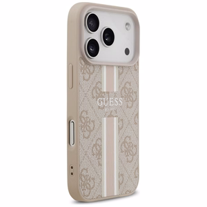 Guess 4G MagSafe futrālis ar svītrām iPhone 17 Pro - Rozā krāsā