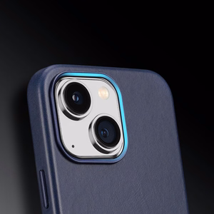 Dux Ducis Naples iPhone 14 Plus magnētiskais ādas apvalks MagSafe zils