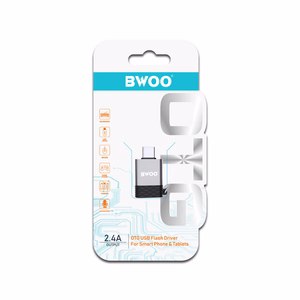 BWOO adapteris USB - USB-C pelēks OTG BZ-35
