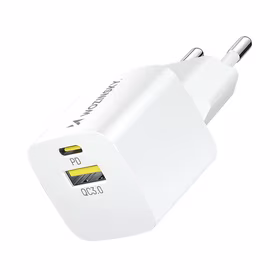 Wozinsky WWCEAC GaN USB-A USB-C 33W sienas lādētājs - balts